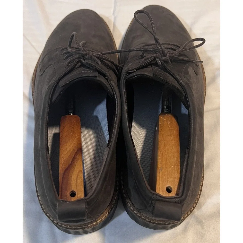 ECCO ST.1 Hybrid Lite Mens 13.5 Gray Nubuck Leather Derby Oxford Shoes EU 47